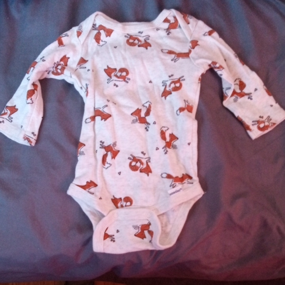 Baby Fox Print Onesie